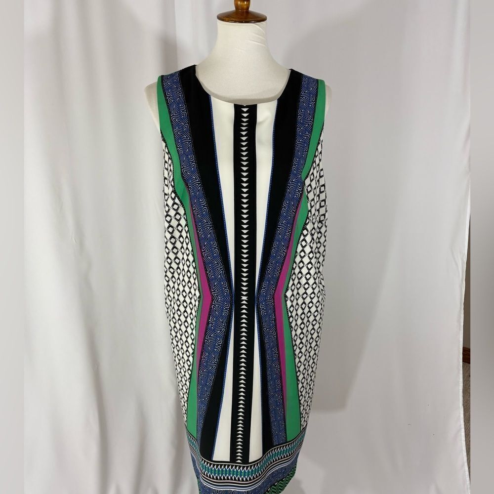 NWOT Gibson Latimer Sleeveless Midi Multi Print Dress